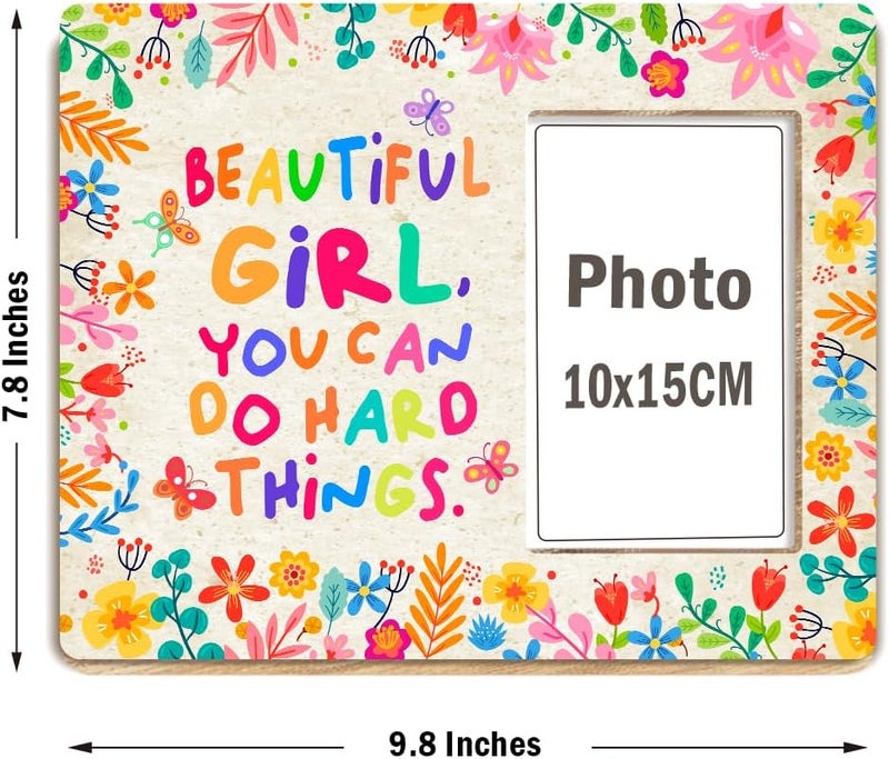 OTINGQD Beautiful Girl You Can Do Hard Things Picture Frame,Inspirational Gift for Girl Sister Friends,Birthday Chirstmas Gifts for Girls - Image 3